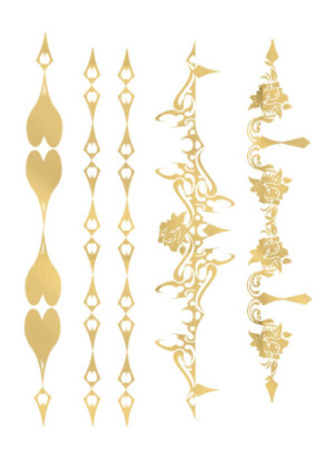Tatouage éphémère - Effet or  - TAGold 9